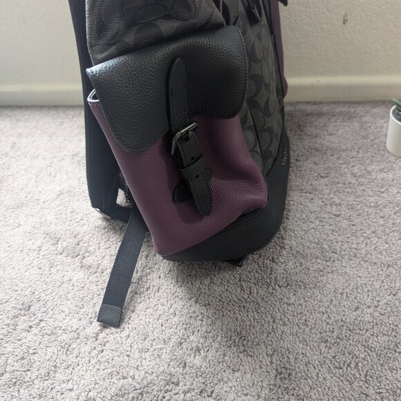 Hudson Backpack In Colorblock Signature Canvas - Picture 9 of 9